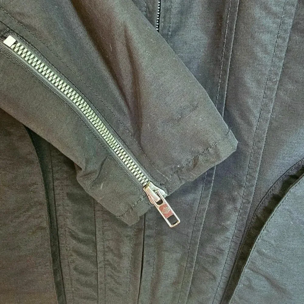 Harley Davidson Black Moto Biker Windbreaker Jacket with HD Logo & Wings